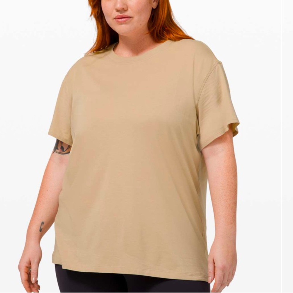 Lululemon All Yours Tee - Color Trench (Tan) - Size 18-20